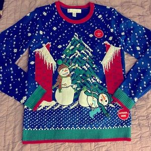 NWT Light Up Christmas Sweater Size M